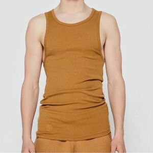 Honor The Gift Crest Tank Khaki Mustard Size M NWOT